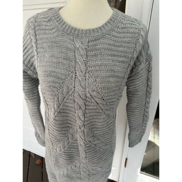 GAP Sweaters - NEW GAP Cable Knit Sweater Dress Women's Size XS Gray Winter Wool Cozy Hygge